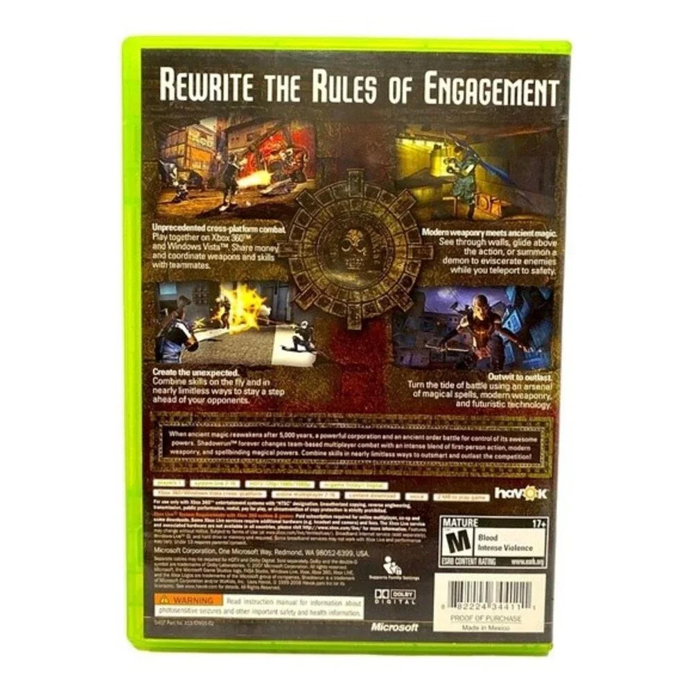 Shadowrun Action/Adventure Xbox 360